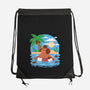 Summer Capybara-None-Drawstring-Bag-TechraNova