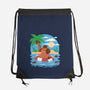 Summer Capybara-None-Drawstring-Bag-TechraNova