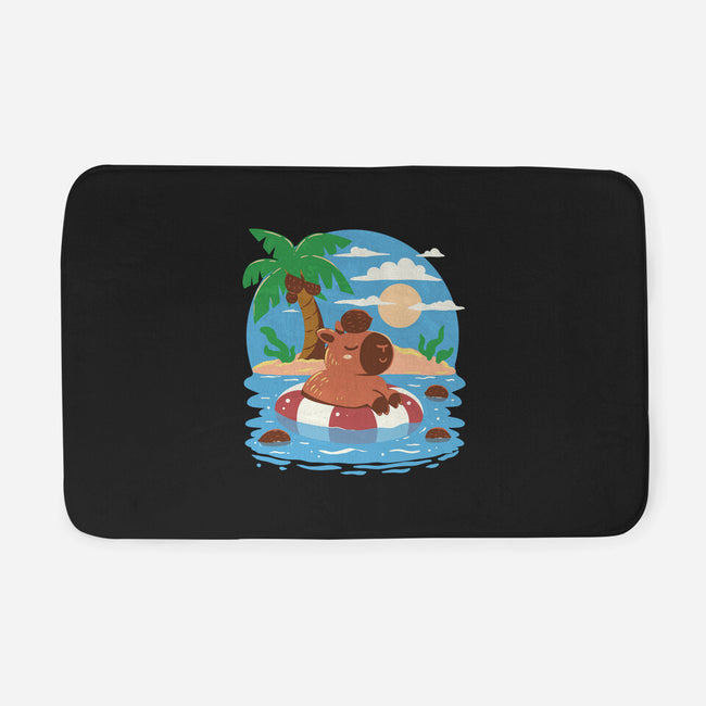 Summer Capybara-None-Memory Foam-Bath Mat-TechraNova