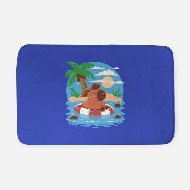 Summer Capybara-None-Memory Foam-Bath Mat-TechraNova