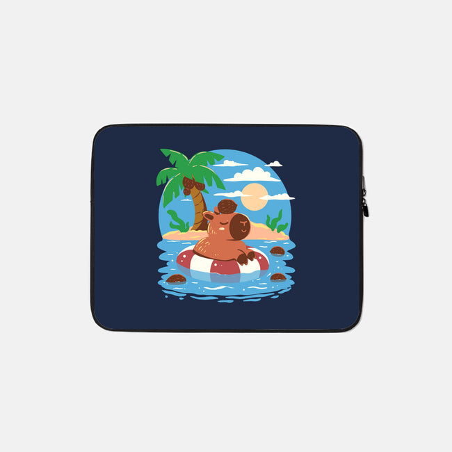 Summer Capybara-None-Zippered-Laptop Sleeve-TechraNova