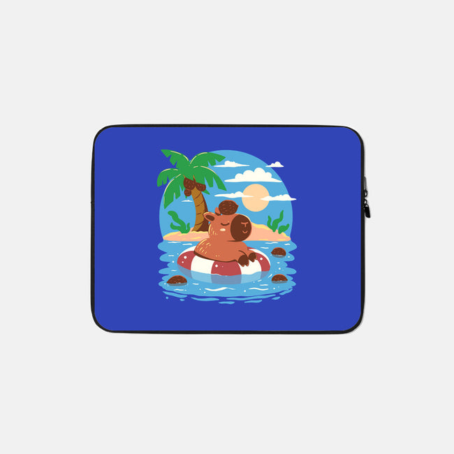 Summer Capybara-None-Zippered-Laptop Sleeve-TechraNova