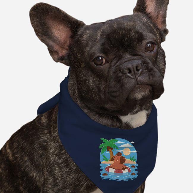 Summer Capybara-Dog-Bandana-Pet Collar-TechraNova