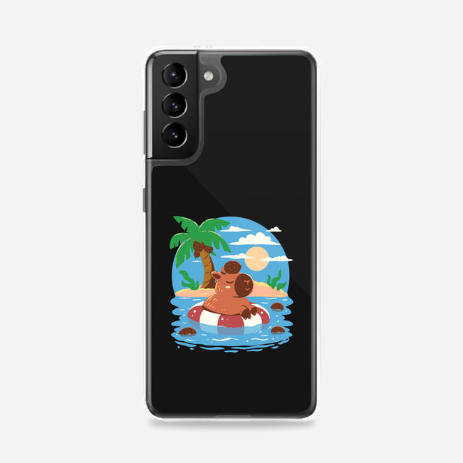 Summer Capybara-Samsung-Snap-Phone Case-TechraNova