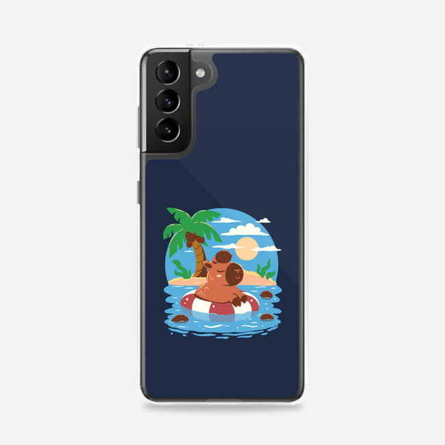 Summer Capybara-Samsung-Snap-Phone Case-TechraNova