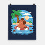 Summer Capybara-None-Matte-Poster-TechraNova