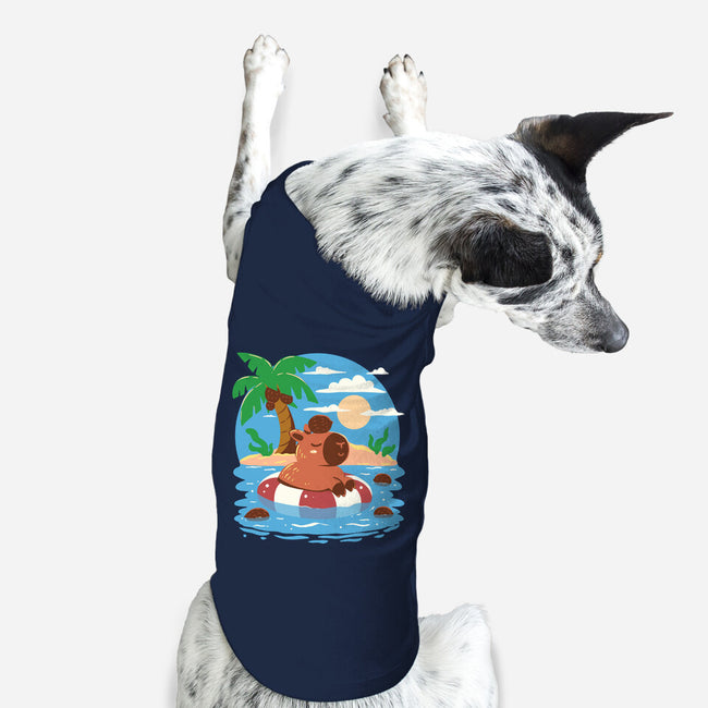 Summer Capybara-Dog-Basic-Pet Tank-TechraNova