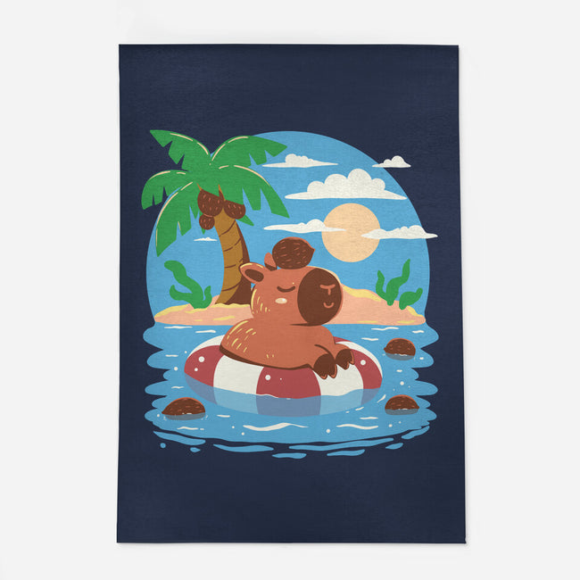 Summer Capybara-None-Outdoor-Rug-TechraNova