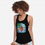 Summer Capybara-Womens-Racerback-Tank-TechraNova