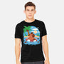 Summer Capybara-Mens-Heavyweight-Tee-TechraNova