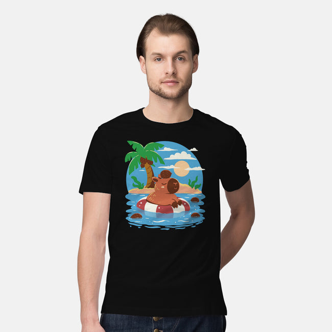 Summer Capybara-Mens-Premium-Tee-TechraNova