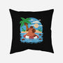 Summer Capybara-None-Non-Removable Cover w Insert-Throw Pillow-TechraNova