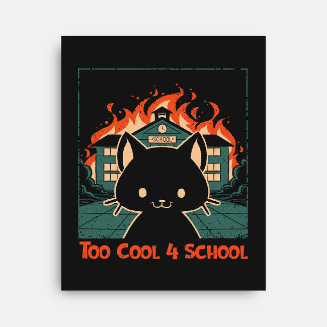 Cat At School On Fire-None-Stretched-Canvas-worlddominationforcats