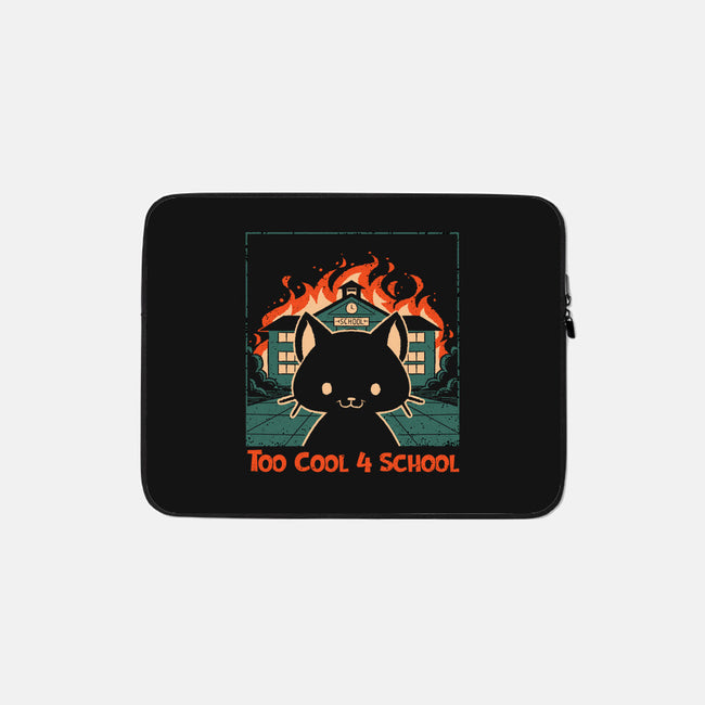 Cat At School On Fire-None-Zippered-Laptop Sleeve-worlddominationforcats