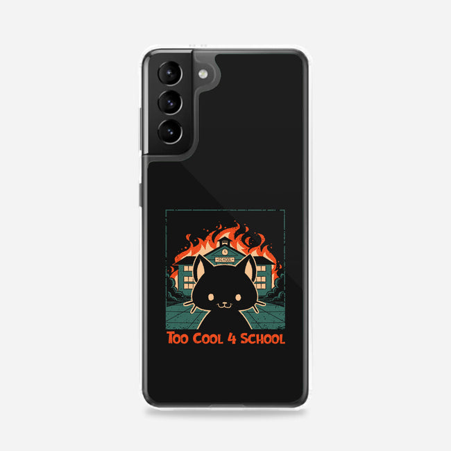 Cat At School On Fire-Samsung-Snap-Phone Case-worlddominationforcats