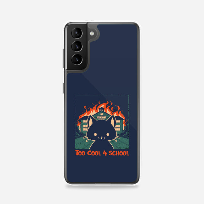 Cat At School On Fire-Samsung-Snap-Phone Case-worlddominationforcats