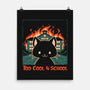 Cat At School On Fire-None-Matte-Poster-worlddominationforcats