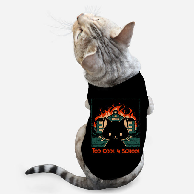 Cat At School On Fire-Cat-Basic-Pet Tank-worlddominationforcats