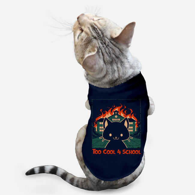 Cat At School On Fire-Cat-Basic-Pet Tank-worlddominationforcats