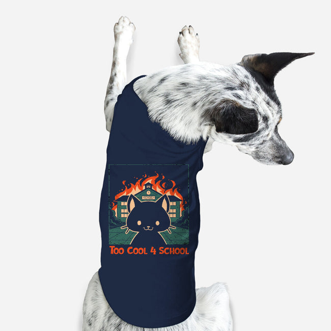 Cat At School On Fire-Dog-Basic-Pet Tank-worlddominationforcats