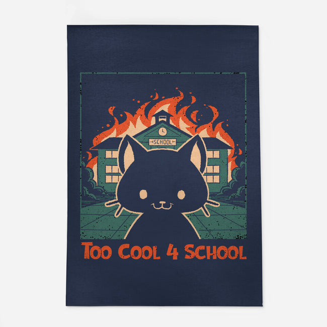 Cat At School On Fire-None-Indoor-Rug-worlddominationforcats