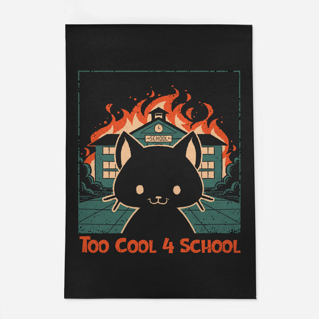 Cat At School On Fire-None-Outdoor-Rug-worlddominationforcats