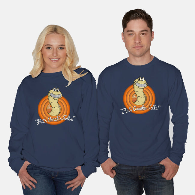 That's Arrakis Folks-Unisex-Crew Neck-Sweatshirt-sillyindustries