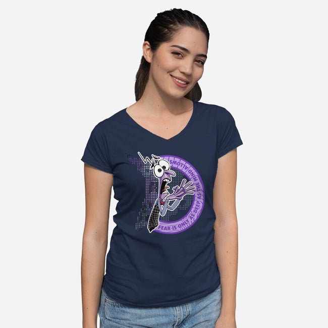 Fear As Mind Allows-Womens-V-Neck-Tee-panicking_bat