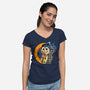 Find Joy-Womens-V-Neck-Tee-panicking_bat