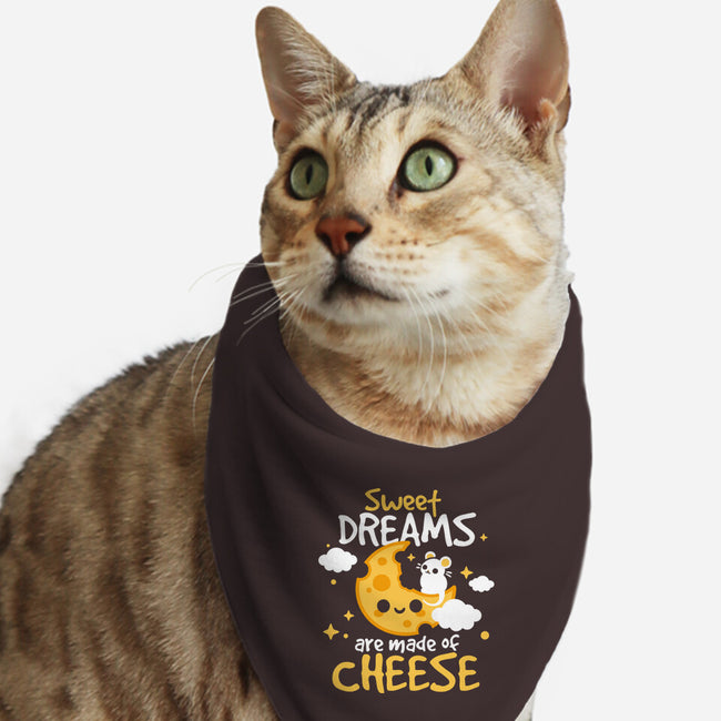 Sweet Dreams Are Made Of Cheese-Cat-Bandana-Pet Collar-NemiMakeit