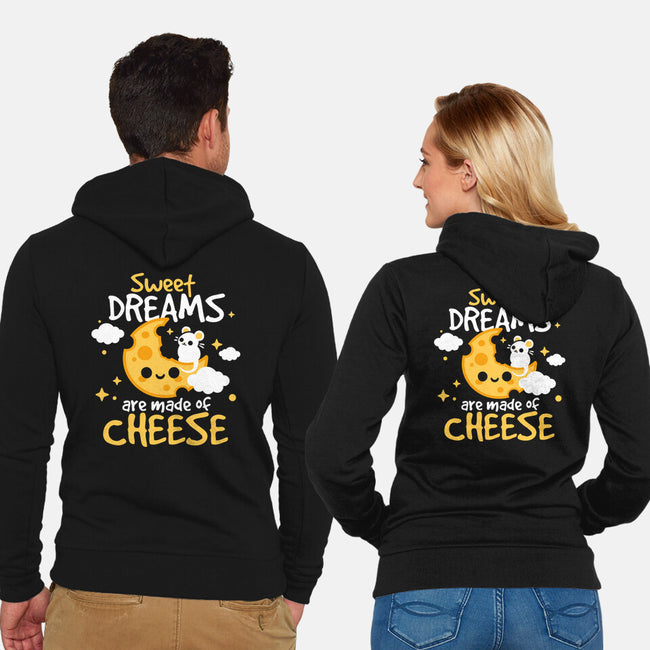 Sweet Dreams Are Made Of Cheese-Unisex-Zip-Up-Sweatshirt-NemiMakeit