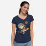 Tuna Sushi Sensei-Womens-V-Neck-Tee-vp021