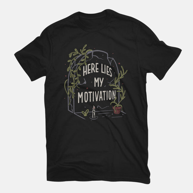 Here Lies My Motivation-Womens-Basic-Tee-koalastudio