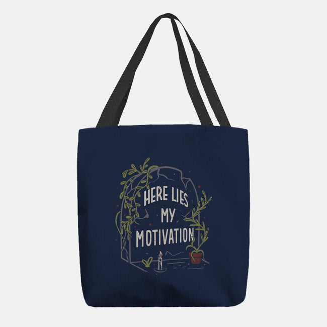 Here Lies My Motivation-None-Basic Tote-Bag-koalastudio