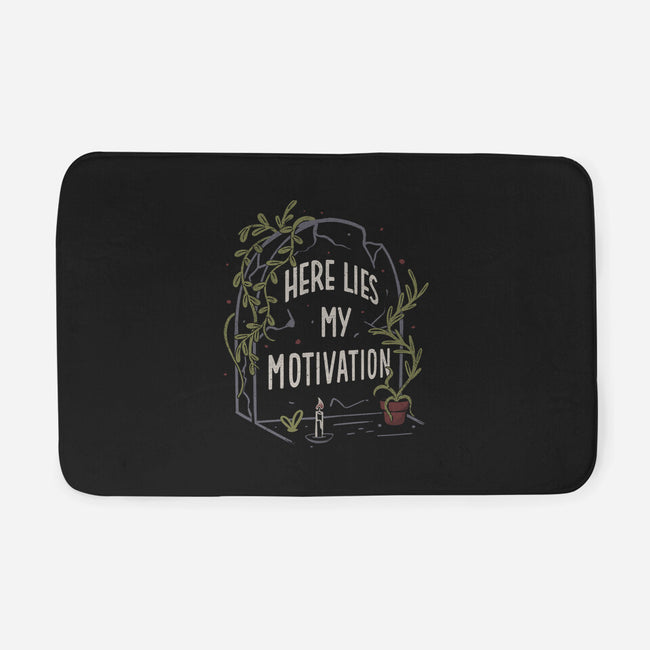 Here Lies My Motivation-None-Memory Foam-Bath Mat-koalastudio