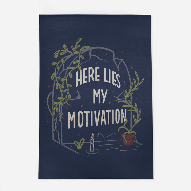 Here Lies My Motivation-None-Outdoor-Rug-koalastudio