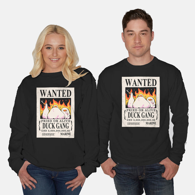 Duck Gang-Unisex-Crew Neck-Sweatshirt-yumie