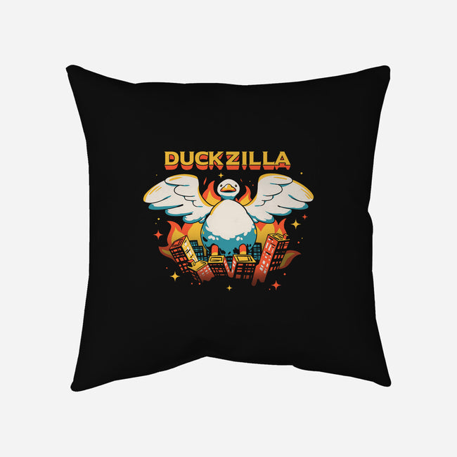 Duckzilla-None-Non-Removable Cover w Insert-Throw Pillow-yumie