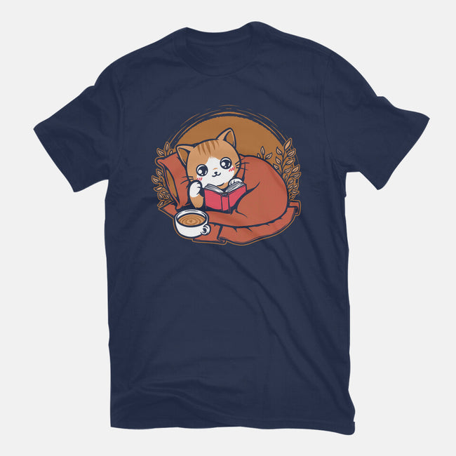 Comfy Cat Book-Youth-Basic-Tee-Studio Mootant