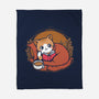 Comfy Cat Book-None-Fleece-Blanket-Studio Mootant