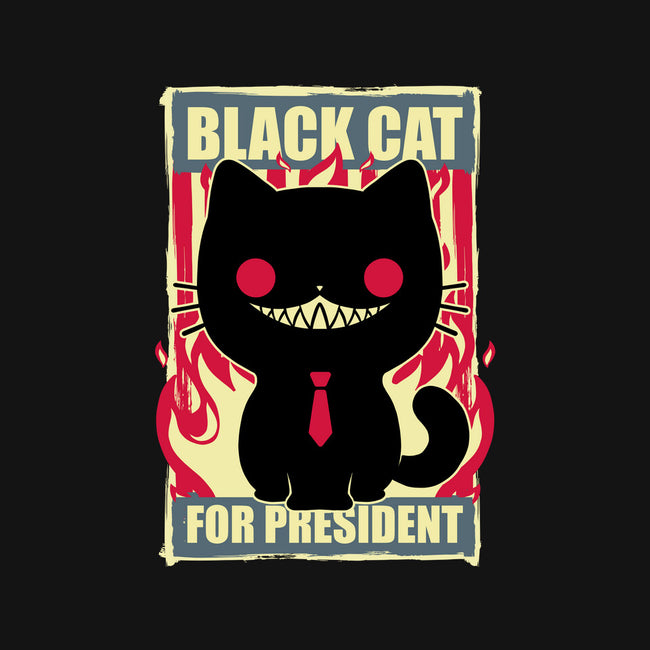 Black Cat For President-Unisex-Kitchen-Apron-Studio Mootant