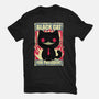 Black Cat For President-Womens-Fitted-Tee-Studio Mootant