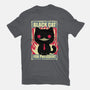 Black Cat For President-Womens-Fitted-Tee-Studio Mootant