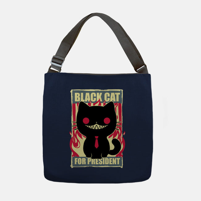 Black Cat For President-None-Adjustable Tote-Bag-Studio Mootant