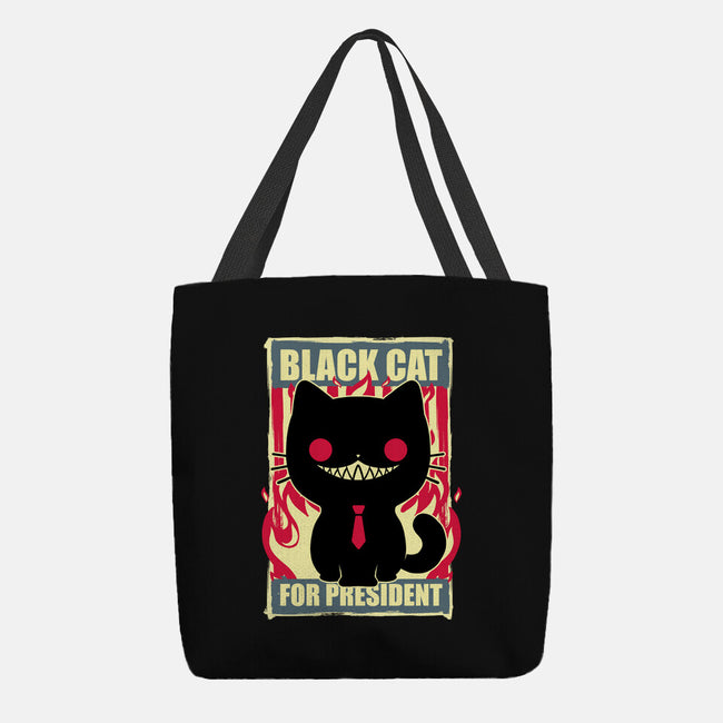 Black Cat For President-None-Basic Tote-Bag-Studio Mootant