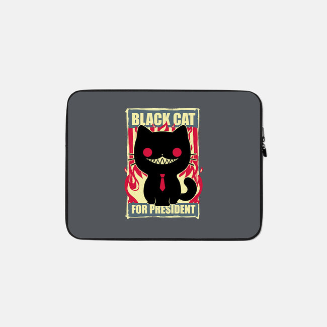 Black Cat For President-None-Zippered-Laptop Sleeve-Studio Mootant