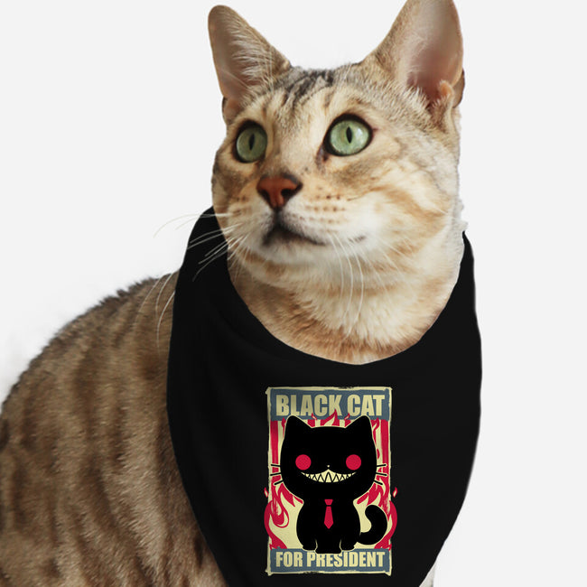 Black Cat For President-Cat-Bandana-Pet Collar-Studio Mootant