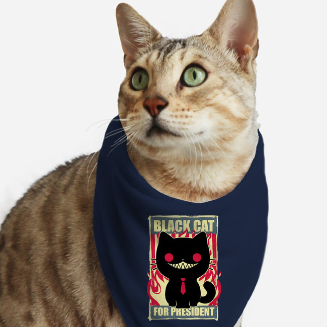 Black Cat For President-Cat-Bandana-Pet Collar-Studio Mootant