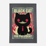 Black Cat For President-None-Outdoor-Rug-Studio Mootant