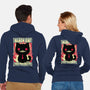 Black Cat For President-Unisex-Zip-Up-Sweatshirt-Studio Mootant